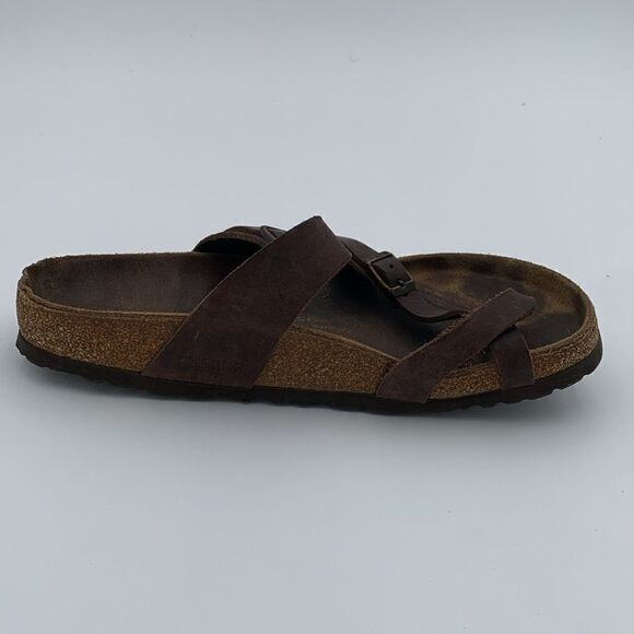 Birkenstock Mayari style brown leather shoes, women’s size 39 - Picture 4 of 12